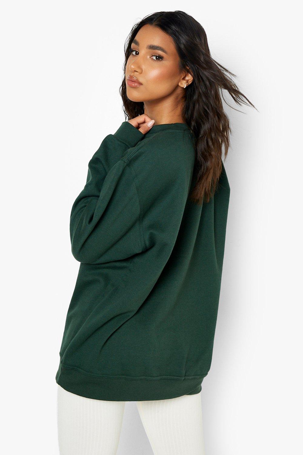 Dark green shop oversized sweater